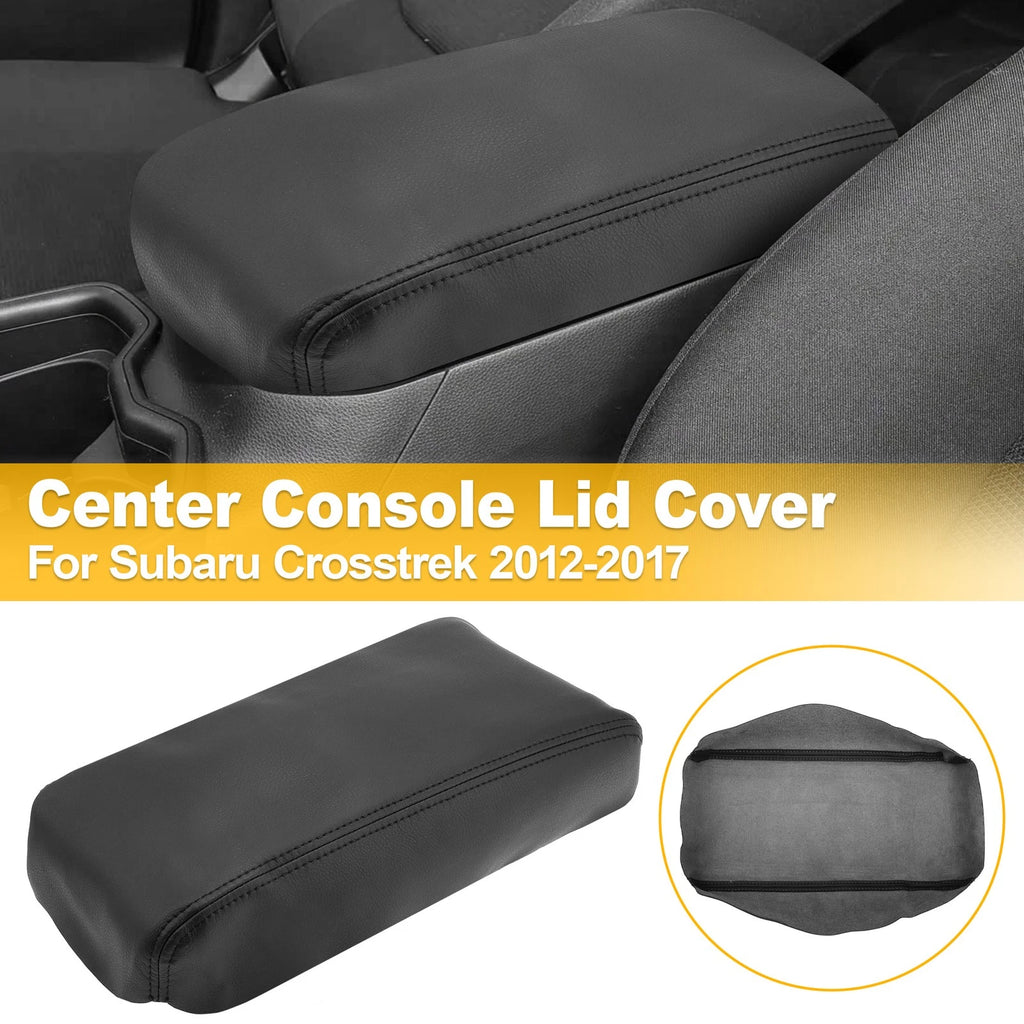 Leather Center Console Lid Armrest Cover Replacement for Subaru Crosstrek (2012–2017)