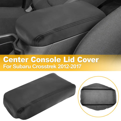 Leather Center Console Lid Armrest Cover Replacement for Subaru Crosstrek (2012–2017)