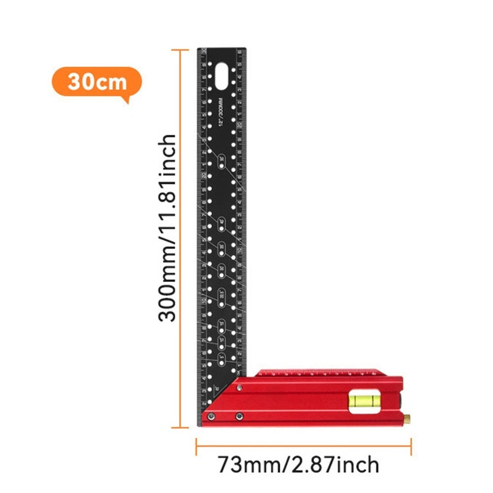 L Shaped Multi Angle Aluminum Measuring Ruler for Woodworking Tasks