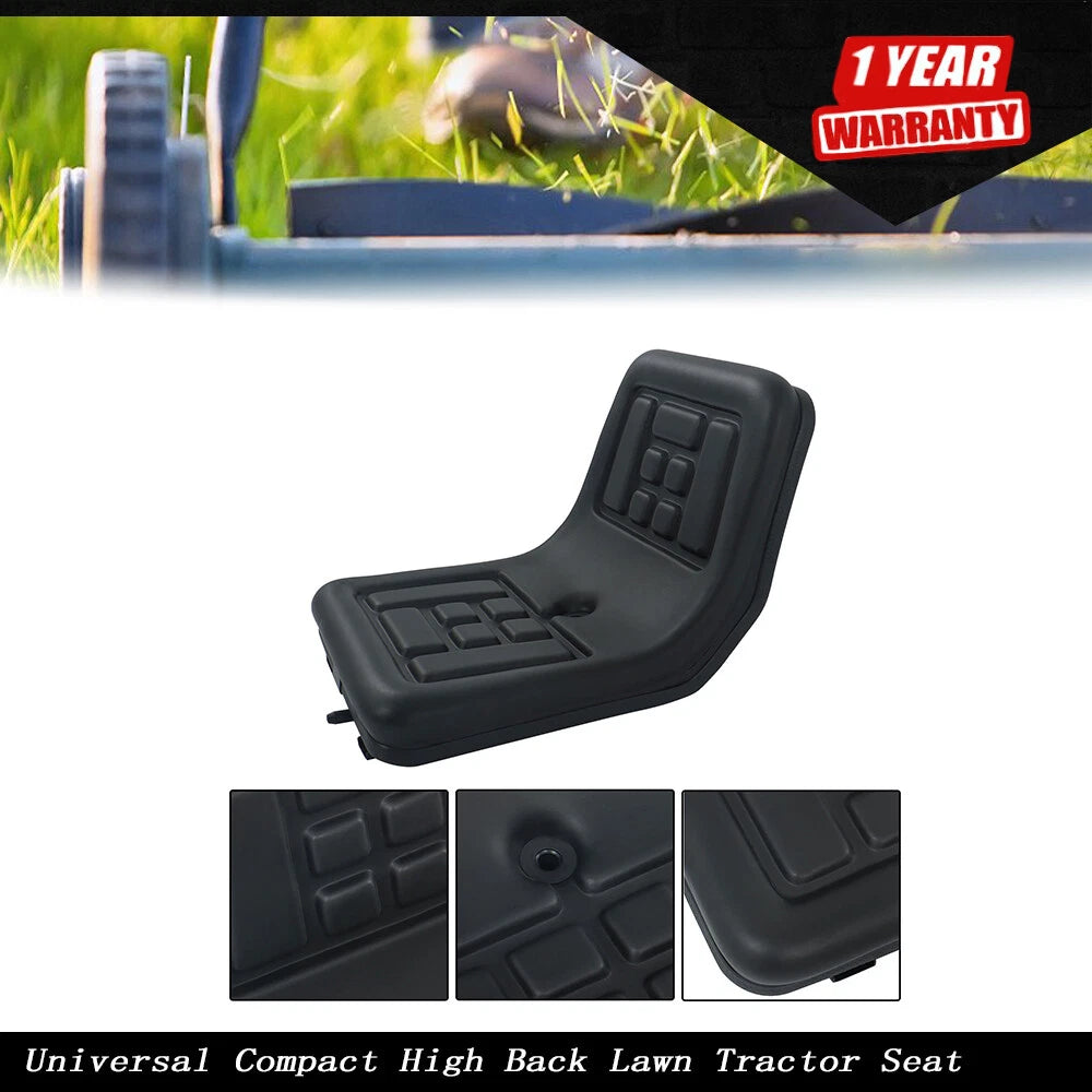 Universal High Back Mower Seat for Lawn Tractor (Black)