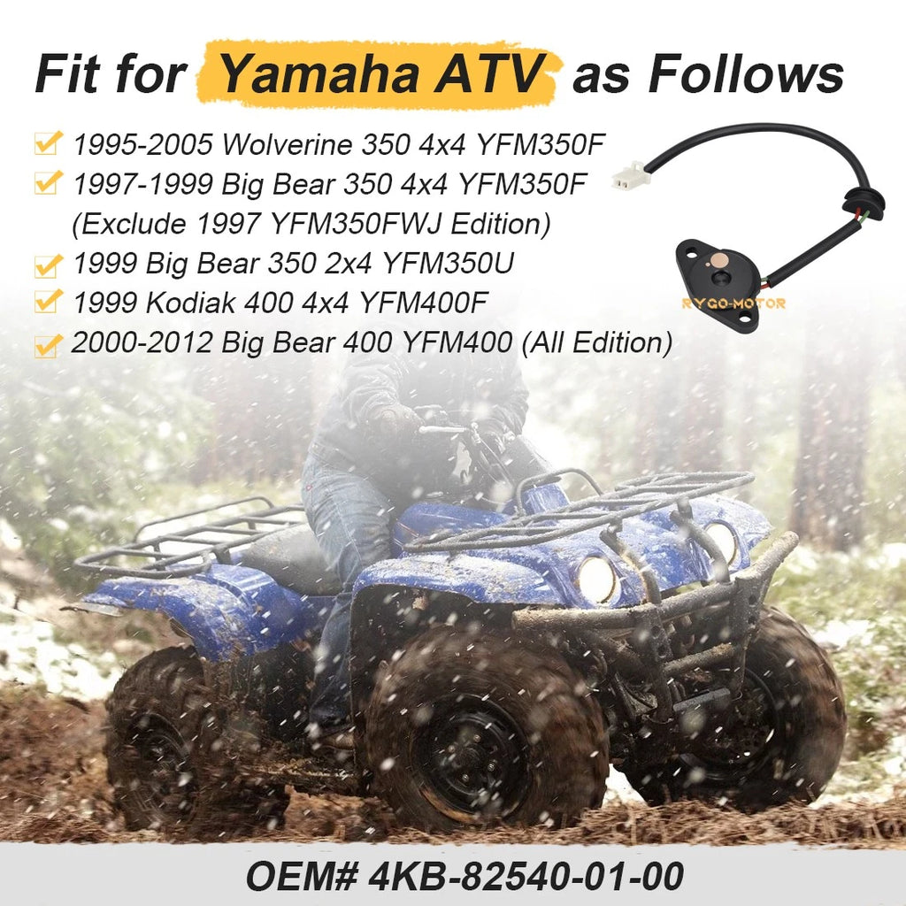 Gear Position Neutral Switch for Yamaha Big Bear 400 YFM400 (1990–1999) 4KB-82540-01-00