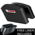 Matte Hard Saddle Bags with Conversion Brackets for Harley Softail FLST (1984–2017)