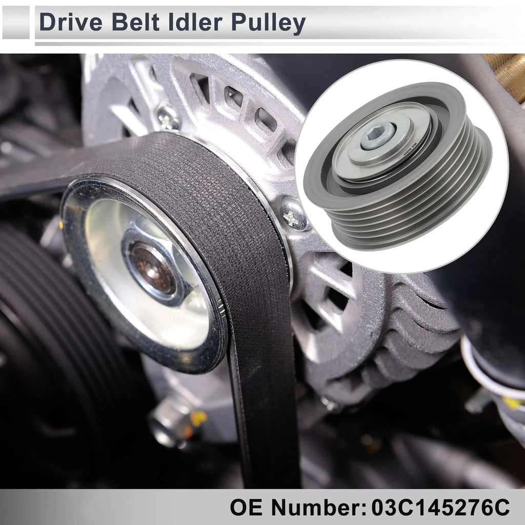 Drive Belt Idler Pulley for Volkswagen Golf 2008–2013 Replacement (1 PC)