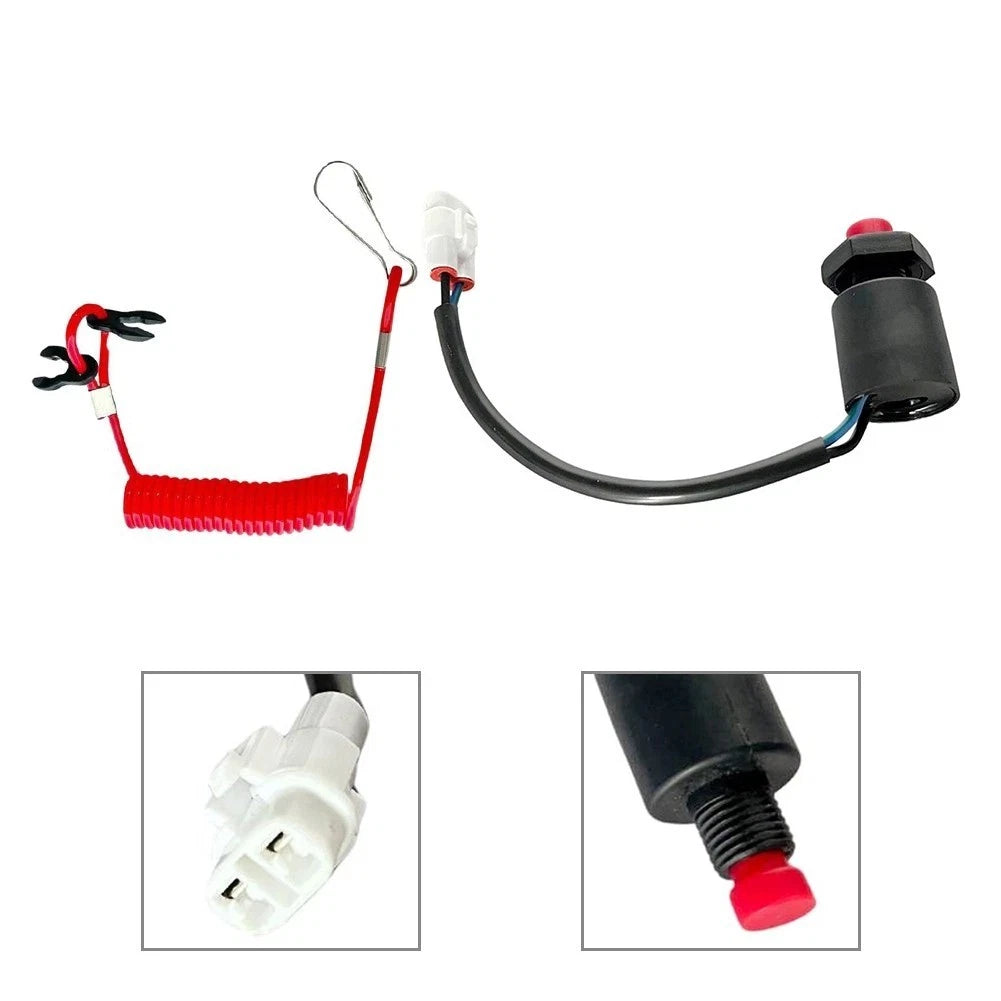 8300HP 4 Cycle Engine Stop Switch with Safety Tether for Outboard Motor