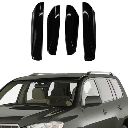 4Pcs For 08-13 Toyota Highlander Roof Rack Rail End Cover Shell Cap Bright Black