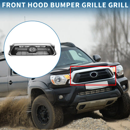 Front Hood Bumper Grille Grill Replacement for Toyota Tacoma (2012–2015)