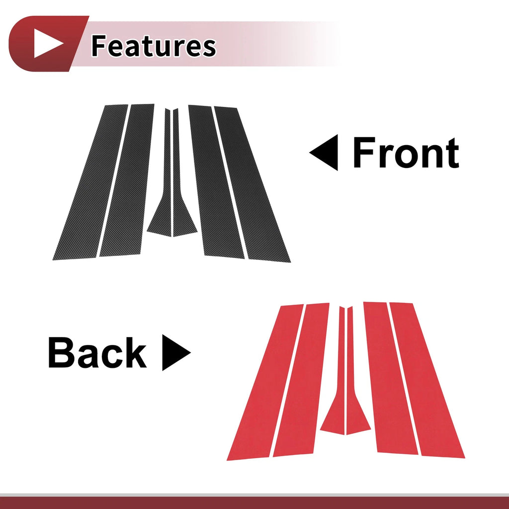 Window Trim Door Pillars Front Rear Left Right for Volkswagen Jetta (2006–2010)