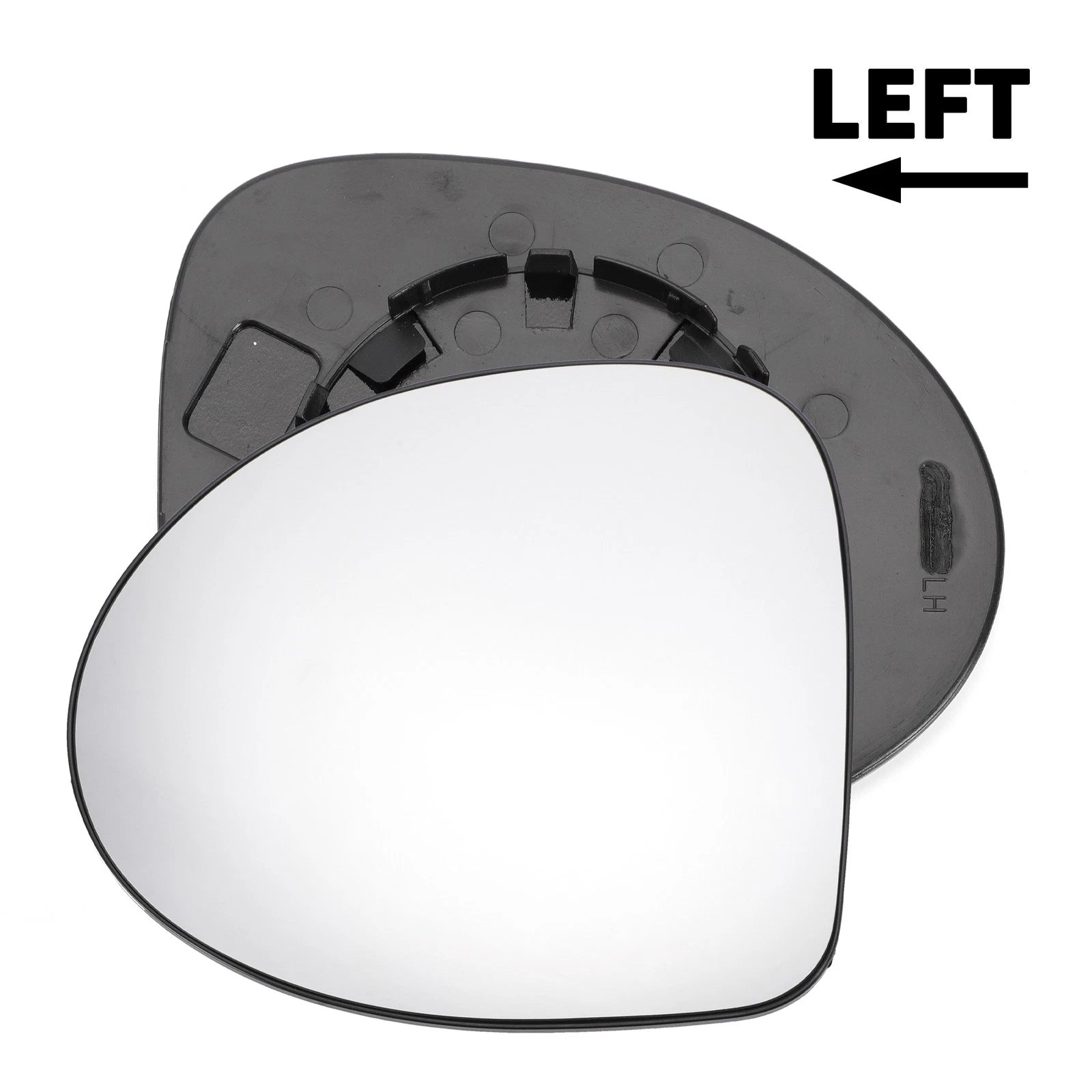 Left White Mirror Glass for Renault Twingo (2007–2014)