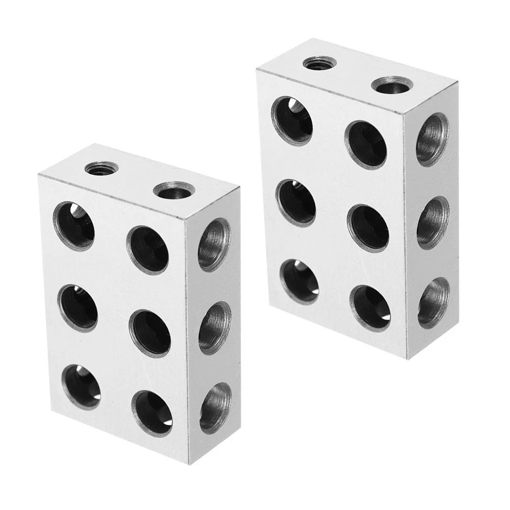 Matched Pair 1-2-3 Blocks for Precision Machining (11 Holes, 0.0002")