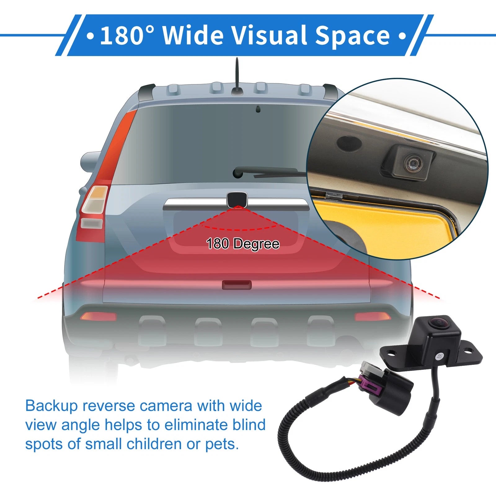 Rear View Camera for Cadillac Escalade (2007–2008) 120-180°