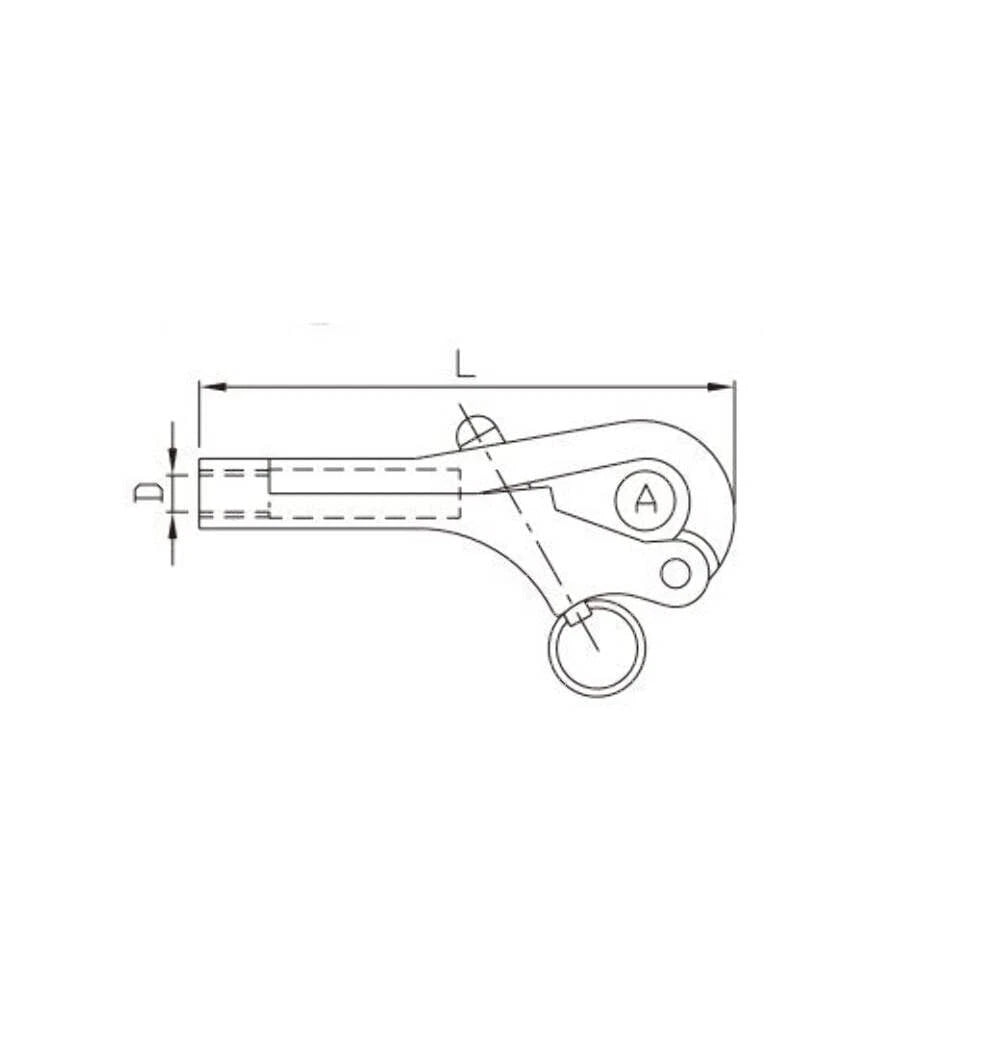 Pelican Hook for Marine Grade 316 Stainless Steel Lifeline (6mm)