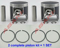 2X Piston Kit for Yamaha Wave Blaster 700 (61X-11636-00 +Ring) Oversize 0.50
