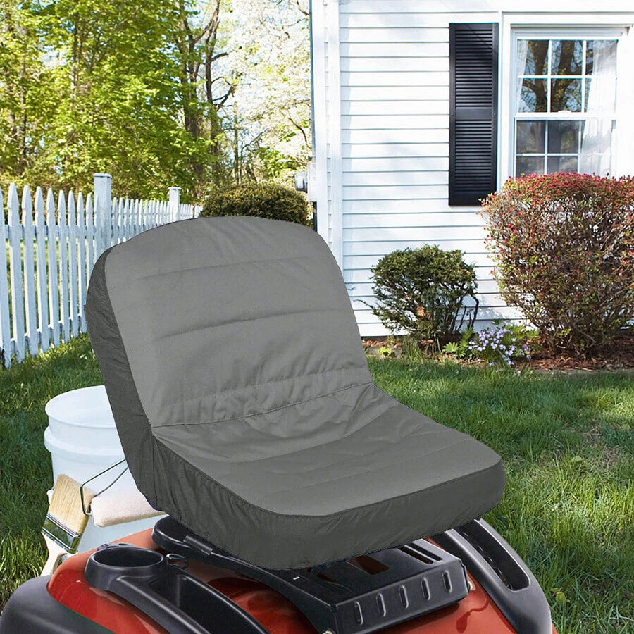 1 x Black & Grey Lawn Mower Tractor Seat Cover Thickened Comfort Protector Pad