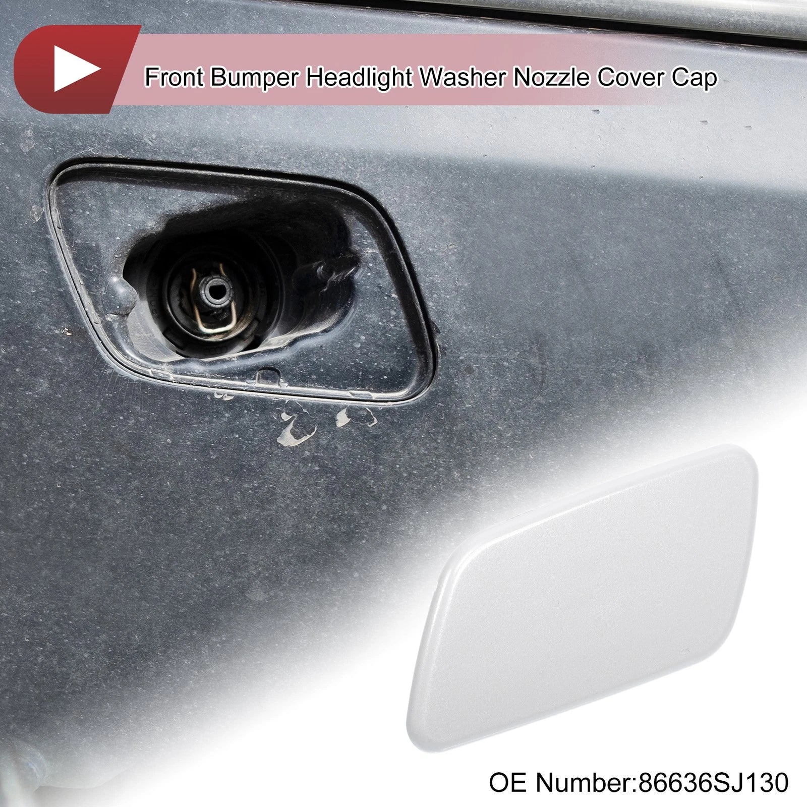 Washer Nozzle Cover Cap Front Left Replacement for Subaru Forester (2018–2021)