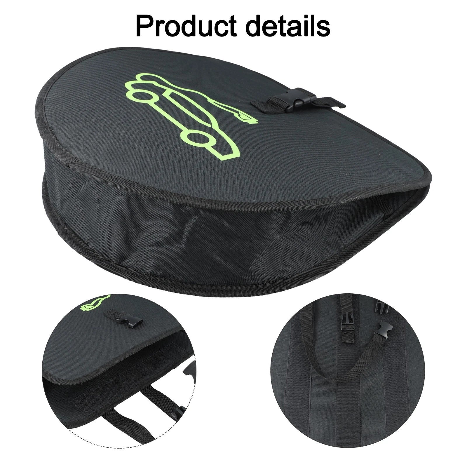 Electric Vehicle Charging Line Storage Bag for EVs (Black)