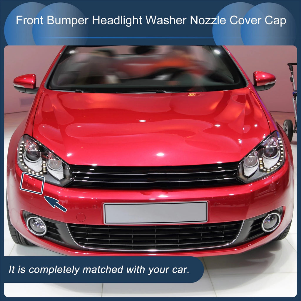 Front Right Washer Nozzle Cover Cap for VW Golf MK7 (2013–2016) Silver Tone