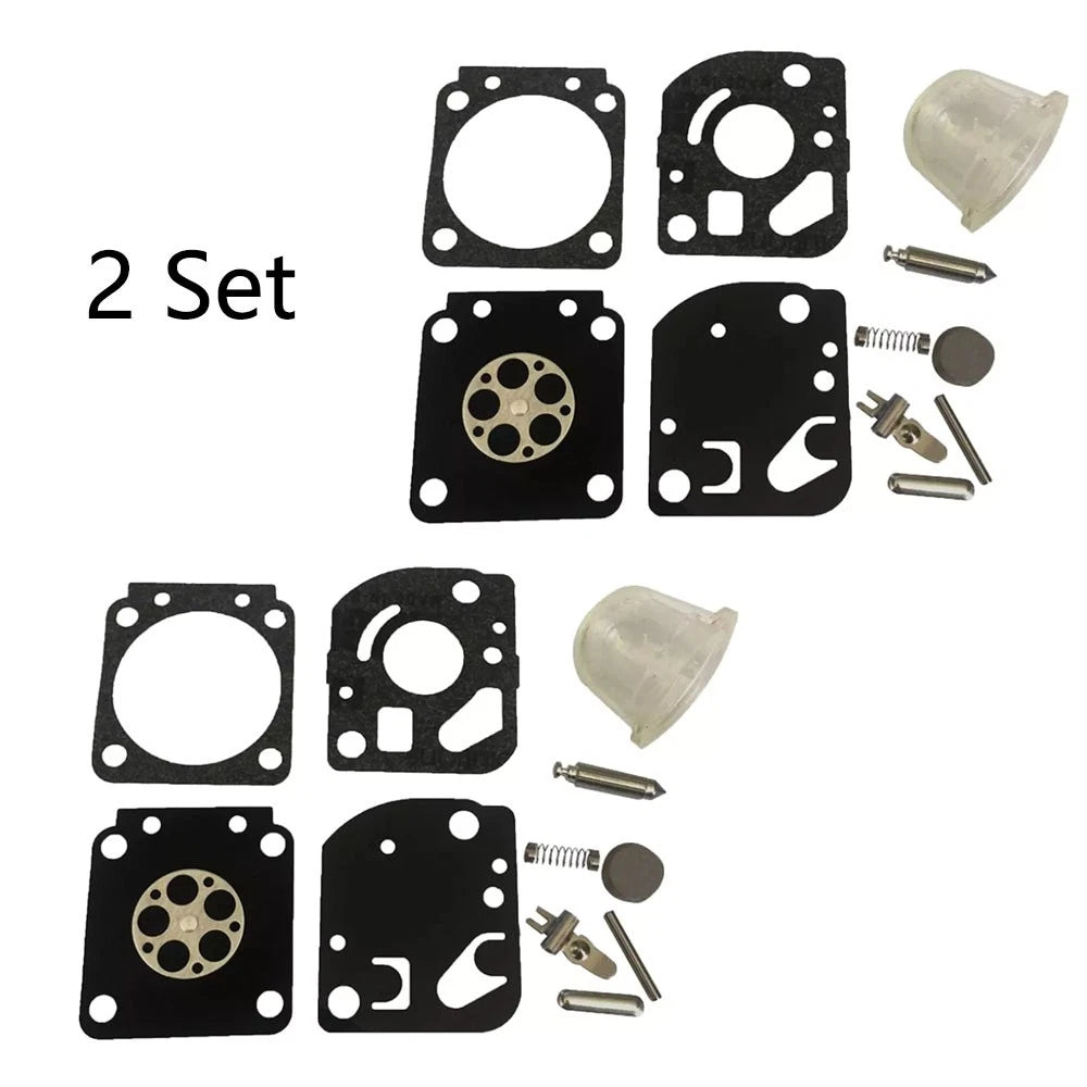 Set of 2 Carburetor Repair Kits for Zama C1U-W18 C1U-W18A C1U-W24 RB-115