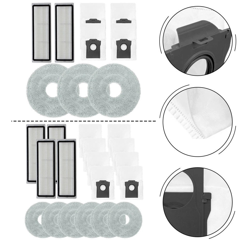 Filter Mop Cloth and Dust Bag Kit for Cecotec Conga X100 (2019–2023)