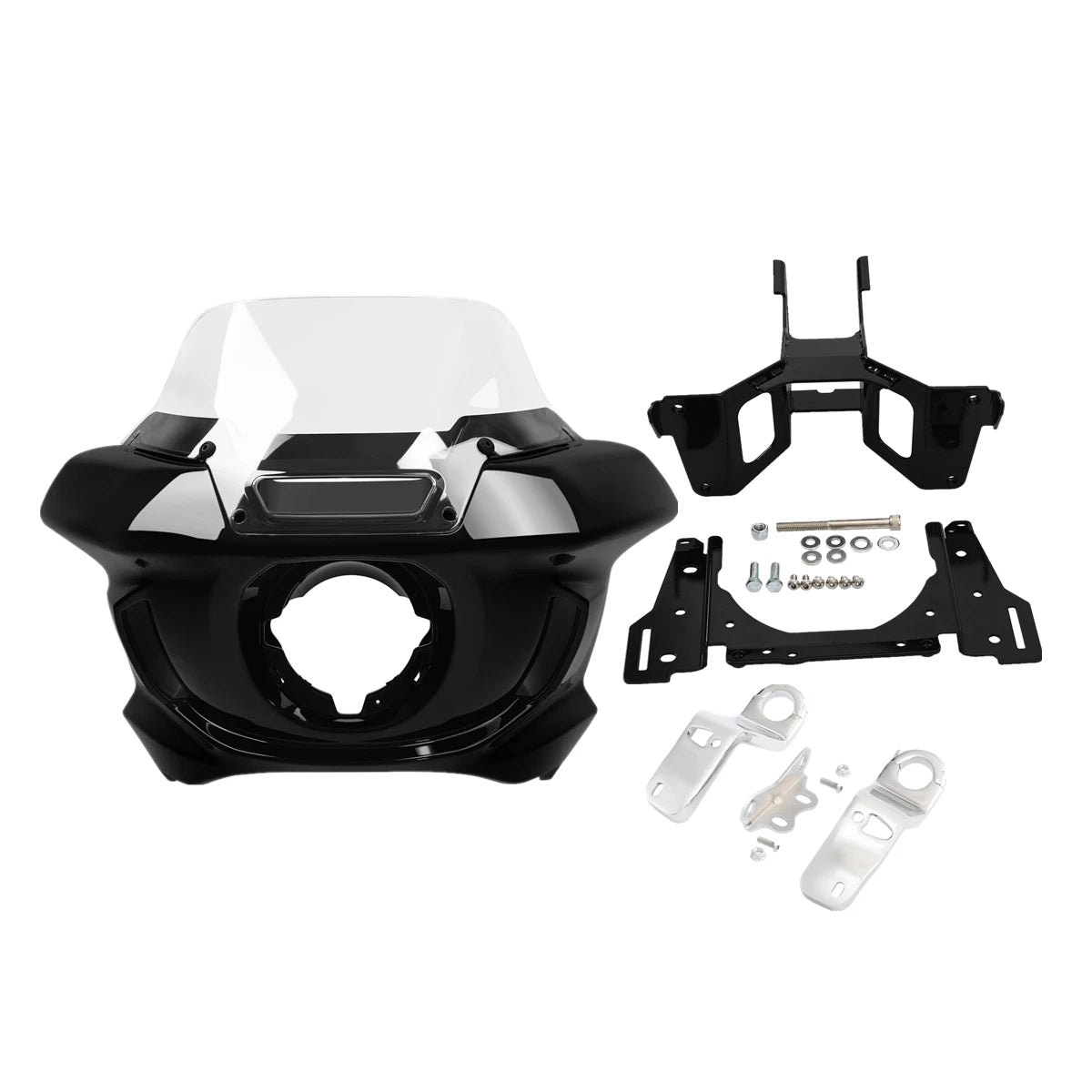 Headlight Fairing Windshield Bracket for Harley Low Rider ST (2022–2025) Black