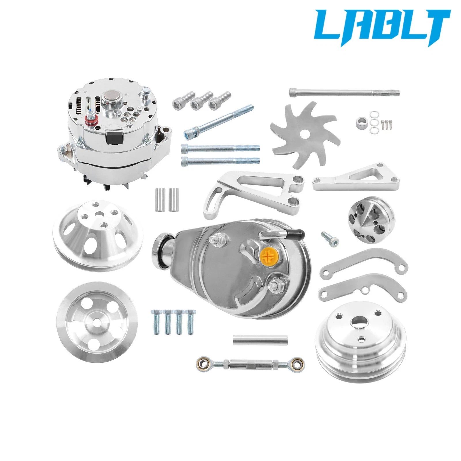 Pulley and Bracket Kit for SBC Chevy (Long Water Pump)