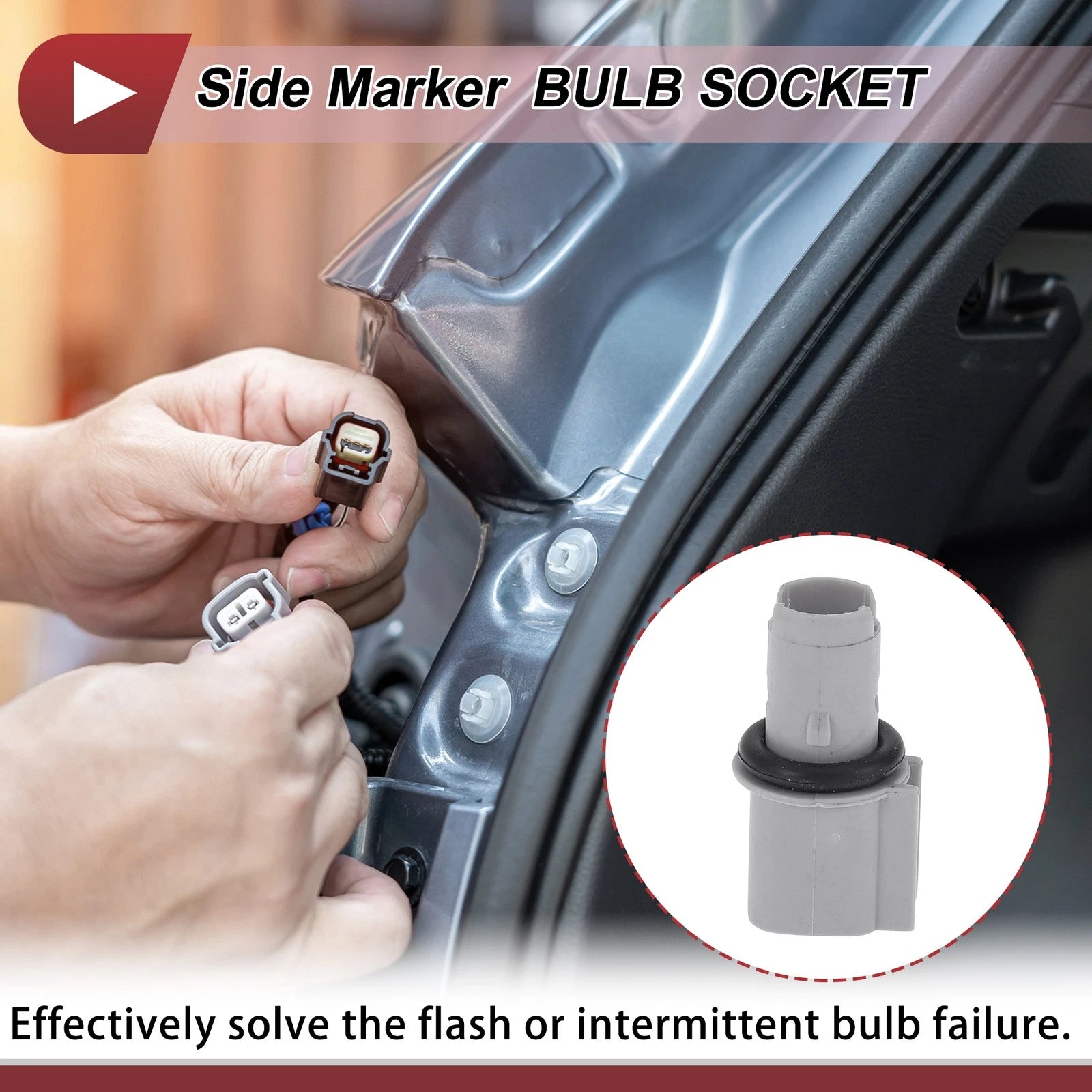 1 Pc Side Marker Light Socket for Jeep Liberty (2002–2004) No. 55156754AA