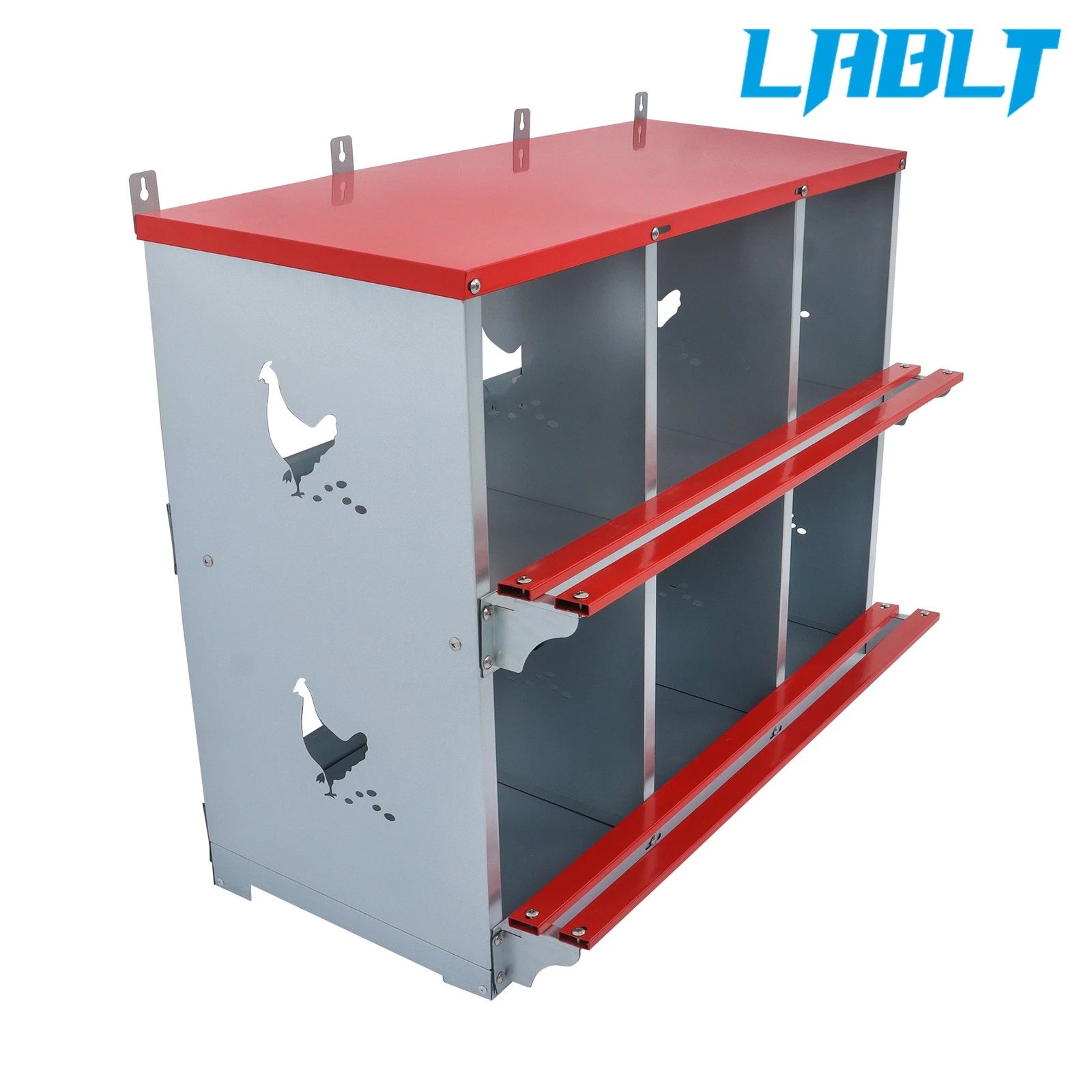 6 Compartment Metal Poultry Nest Box for Chicken (Wall Mount)