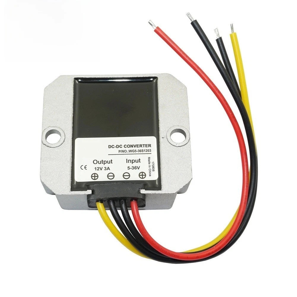 36W DC-DC Converter for Automotive Systems (12V 3A, IP68 Rated)