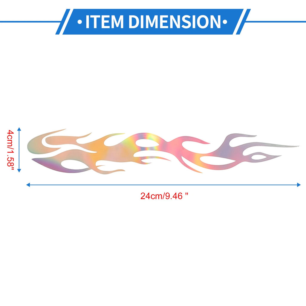 Reflective Bumper Decal for - Colorful Flame Design