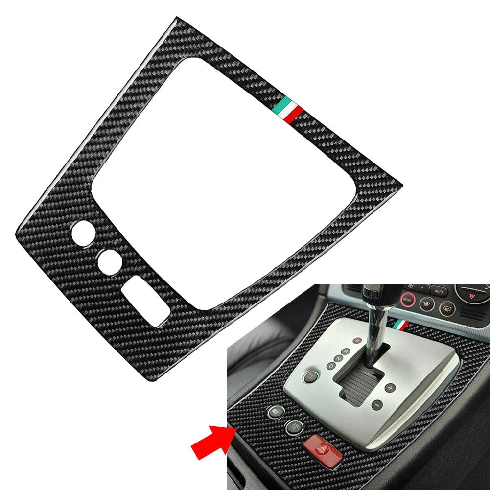 Carbon Black Gear Shift Panel Frame Cover for Alfa Romeo 159 Brera Spider (2006–2011)
