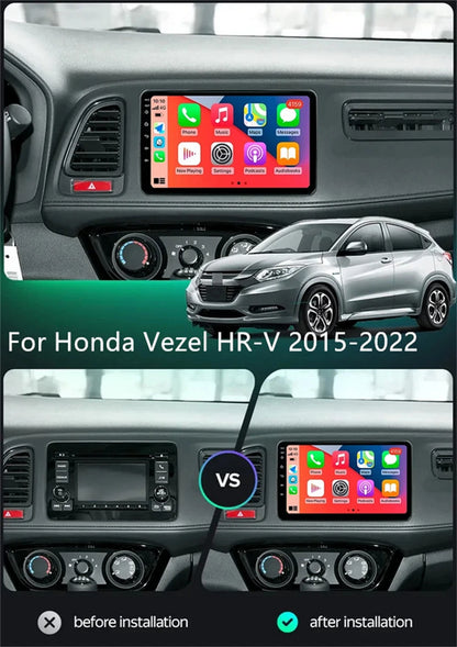9'' Car Stereo GPS Navigation Head Unit for Honda Vezel HR-V (2015–2022)