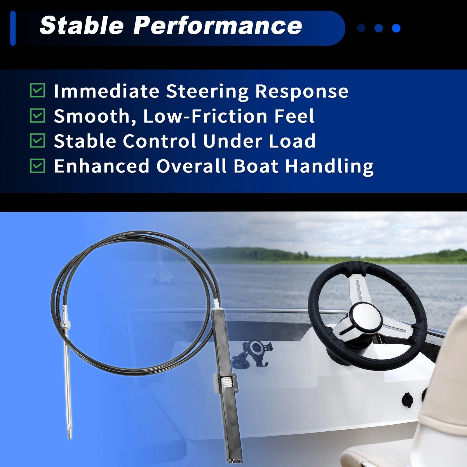 Steering Control Cable for Marine Boat Rack (No.SSC13418/SS C 134 18)