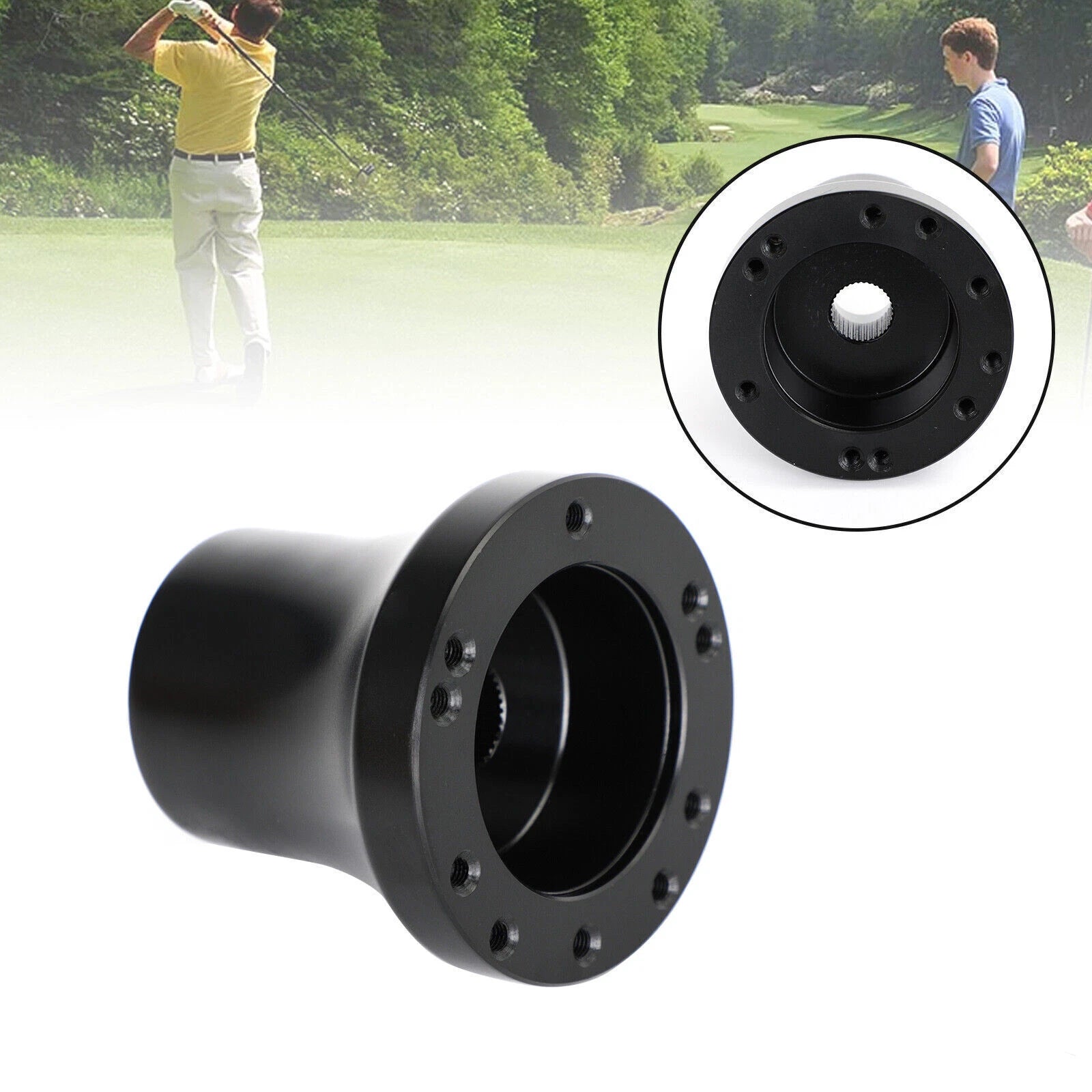 Aluminum Steering Wheel Adapter Hub for Club Car DS (1984–Present) Black