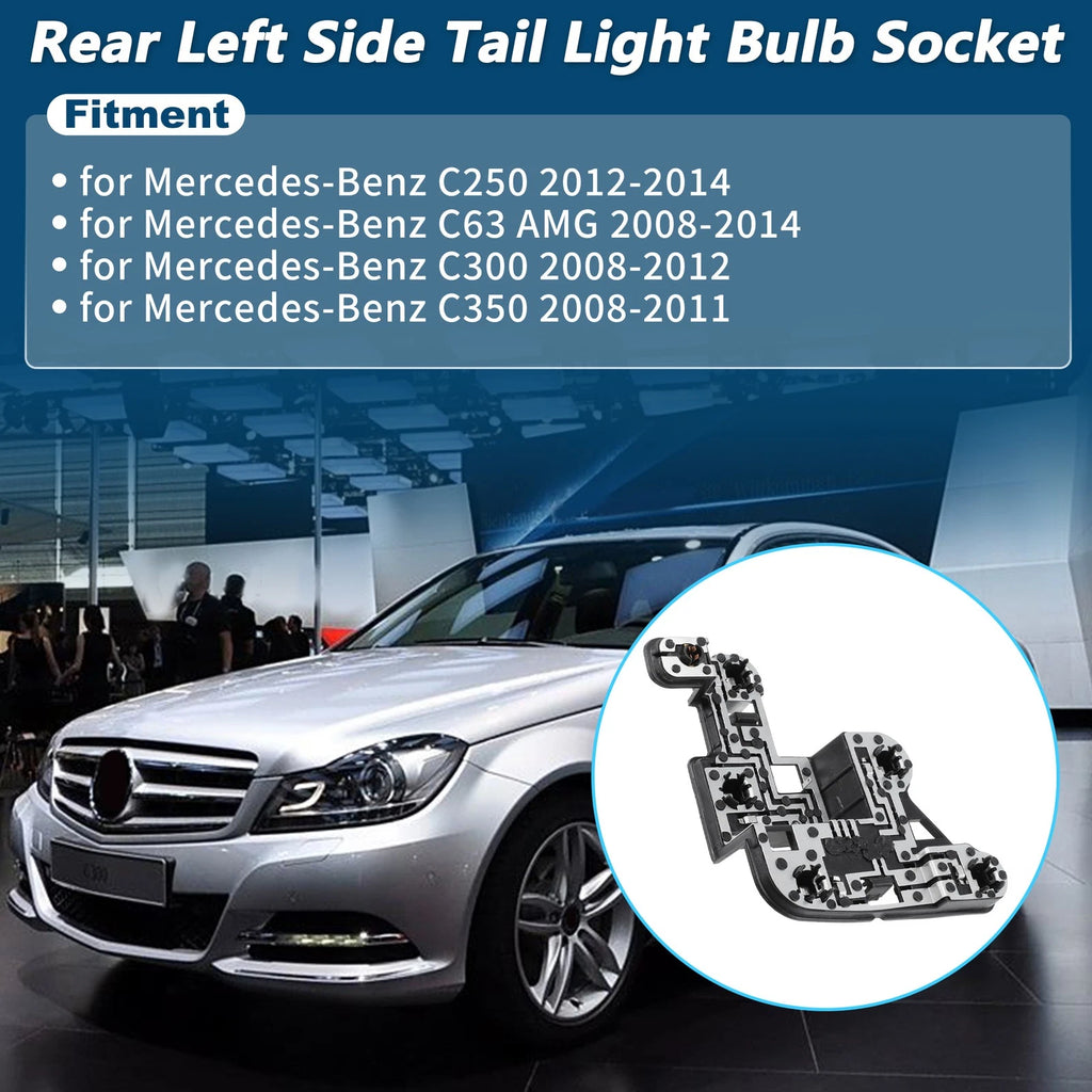 Left Side Tail Light Bulb Socket Replacement for Mercedes-Benz C250 (2012–2014)