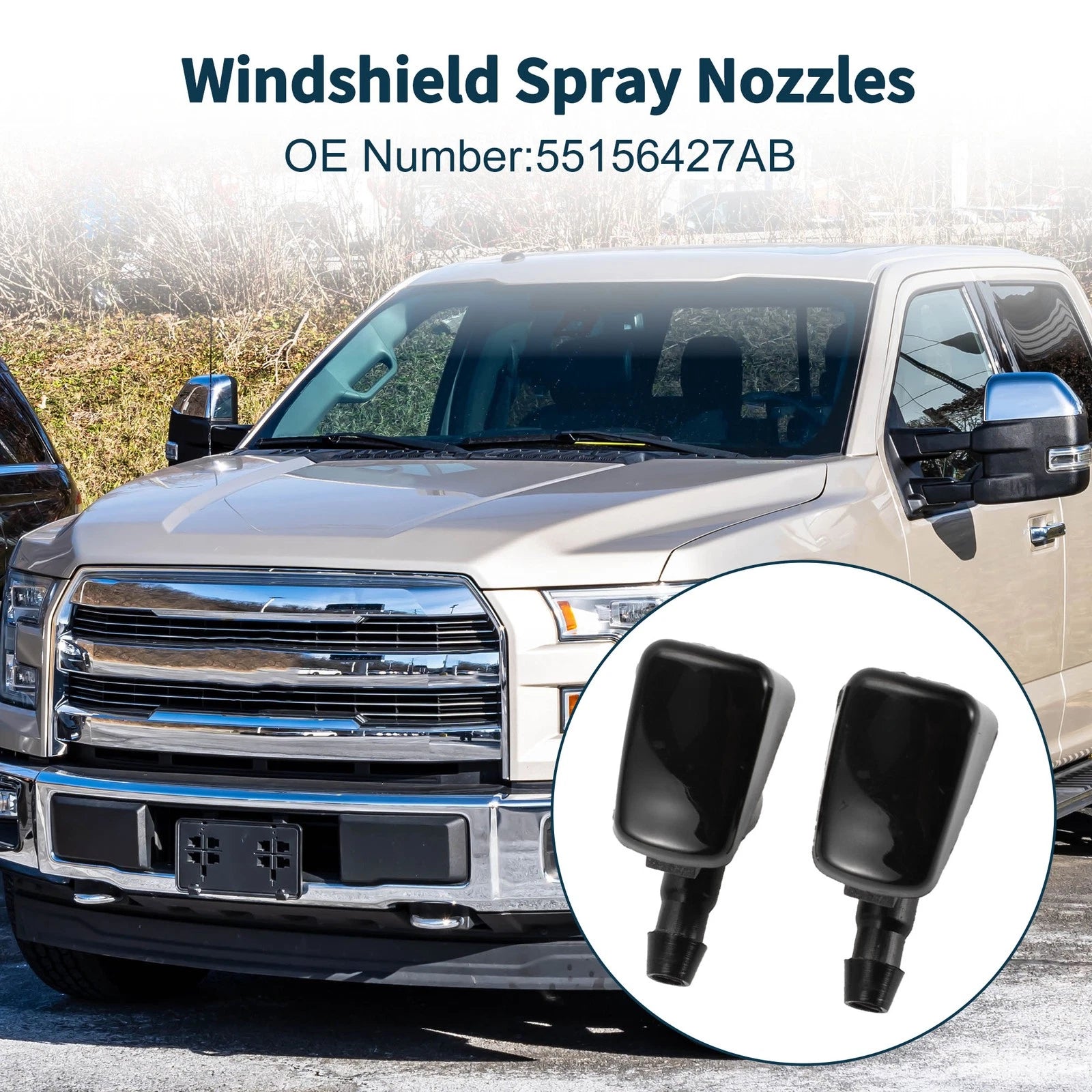 Windshield Washer Nozzle With Gasket Replacement for Toyota Corolla (2003–2008)