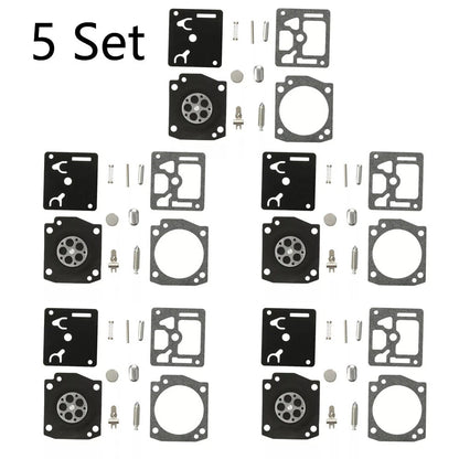 5Set Carburetor Kit Replace For Husqvarna 340 345 346 350 346XP Zama RB-122 Carb