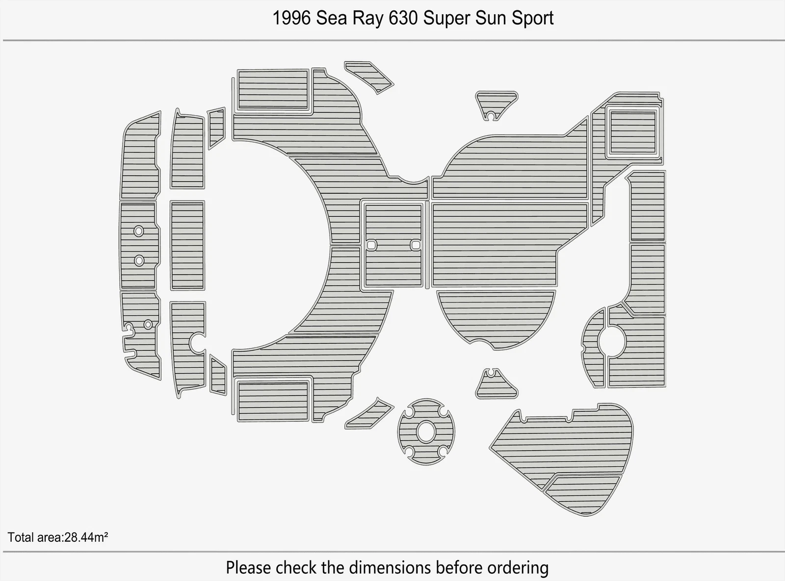 EVA Pad Flooring Mat for Sea Ray 630 Super Sun Sport (1996)