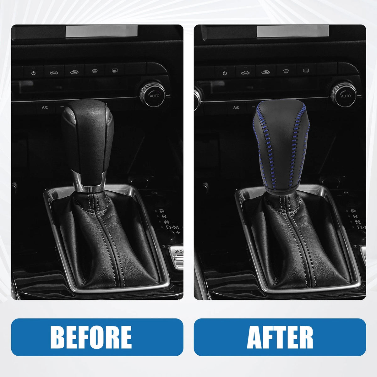 Gear Shift Head Knob Cover Replacement for Toyota RAV4 (2013–2016) Black