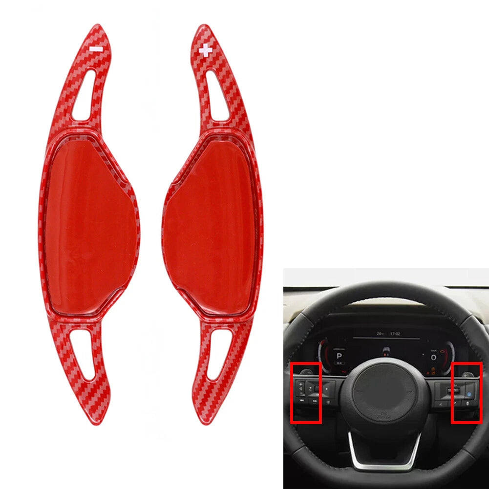 Carbon Red Steering Wheel Shift Paddle for Nissan Infiniti Mitsubishi