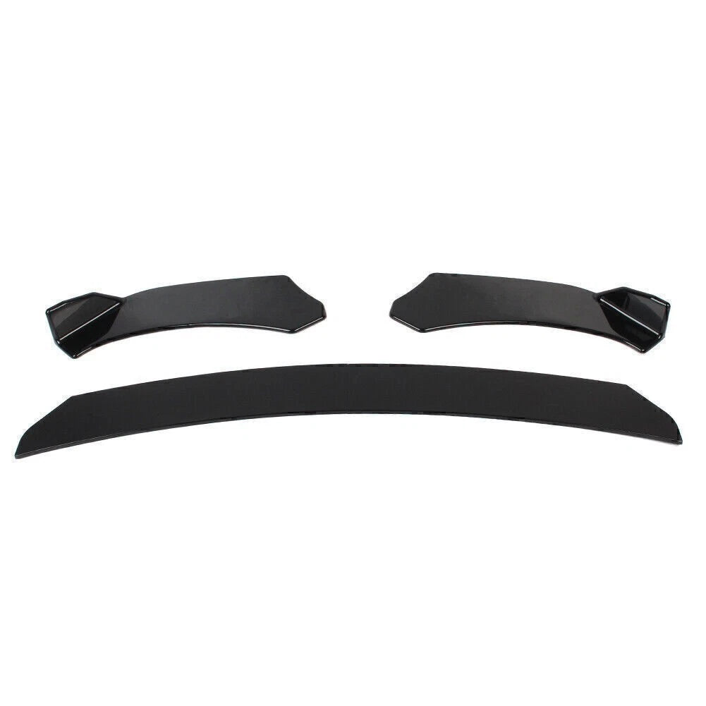 Front Bumper Lip Chin Spoiler Splitter for Universal Fit (Glossy Black)