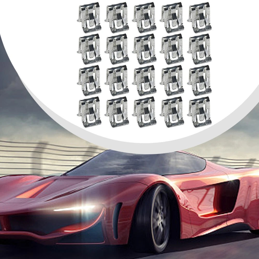 25Pcs Metal Fastener Clips for Car Retainer Moulding