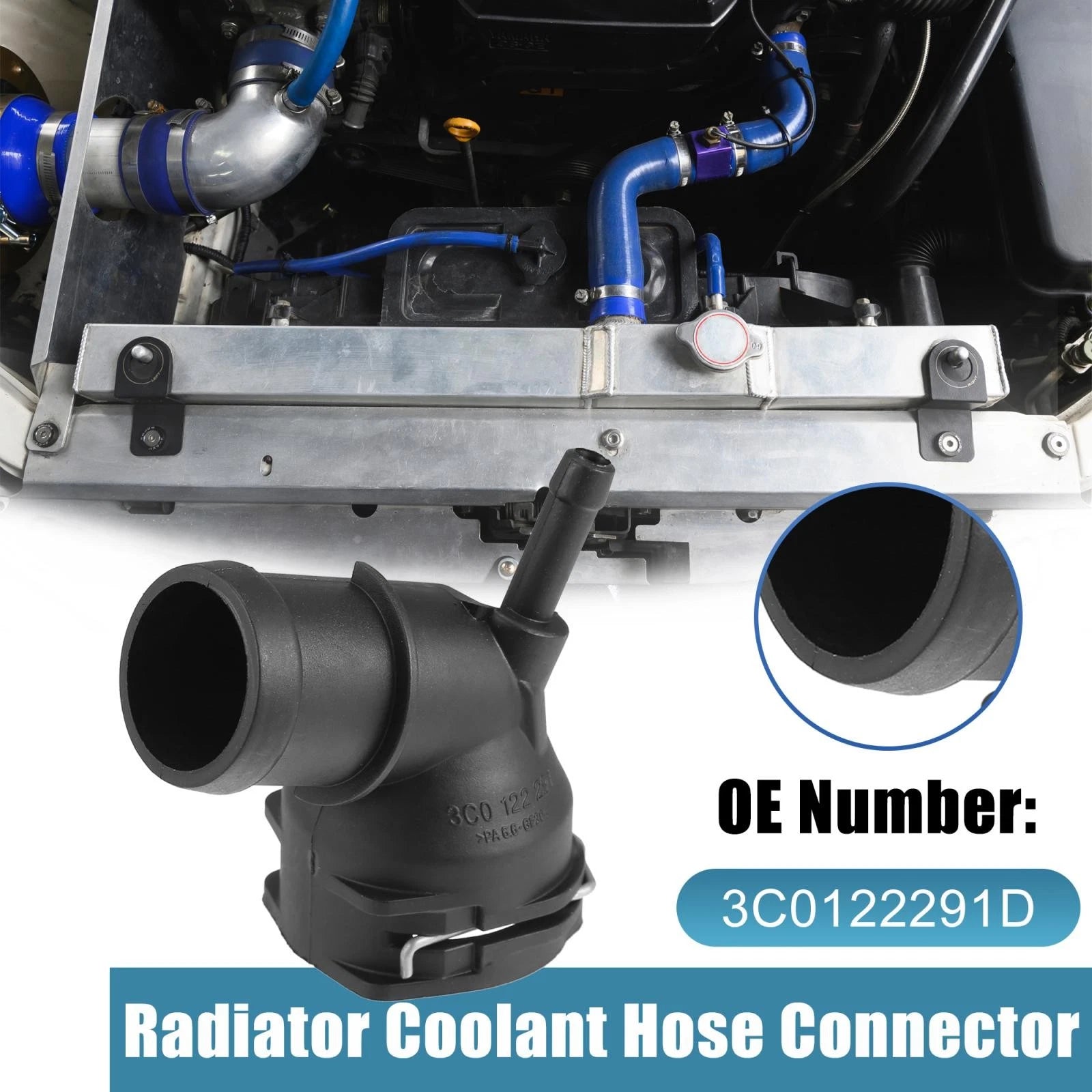 Radiator Coolant Hose Joint OEM Replacement for VW Beetle Eos Jetta Passat