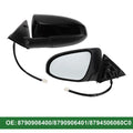 Left Door Mirror Replacement for Toyota Camry Manual Folding Gloss Black (2012–2017)