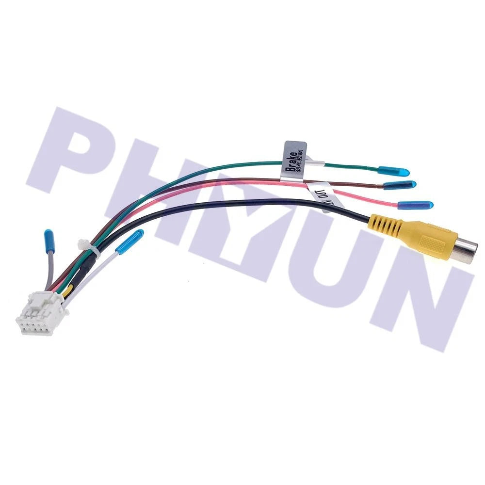 10 Pin RCA Rear View Camera Video Input Cable Adapter for Car Android Radio