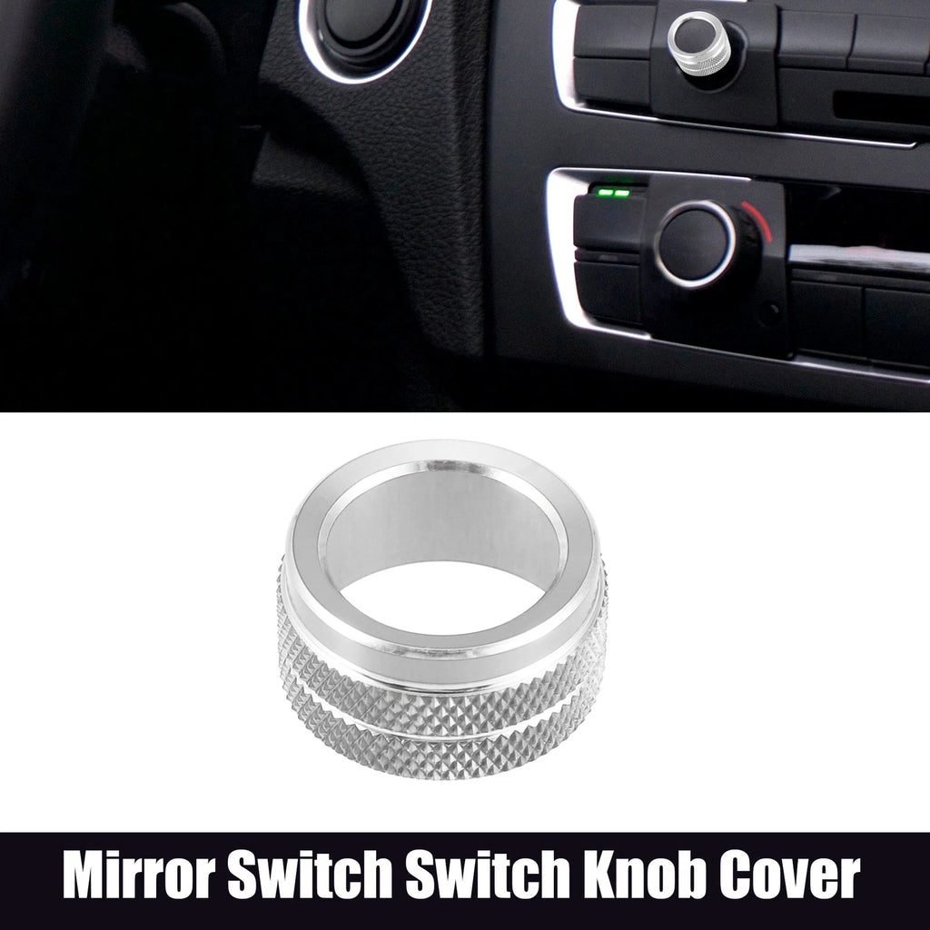 Auto Mirror Switch Knob Cover Decoration Replacement for Toyota Silver Tone (—)