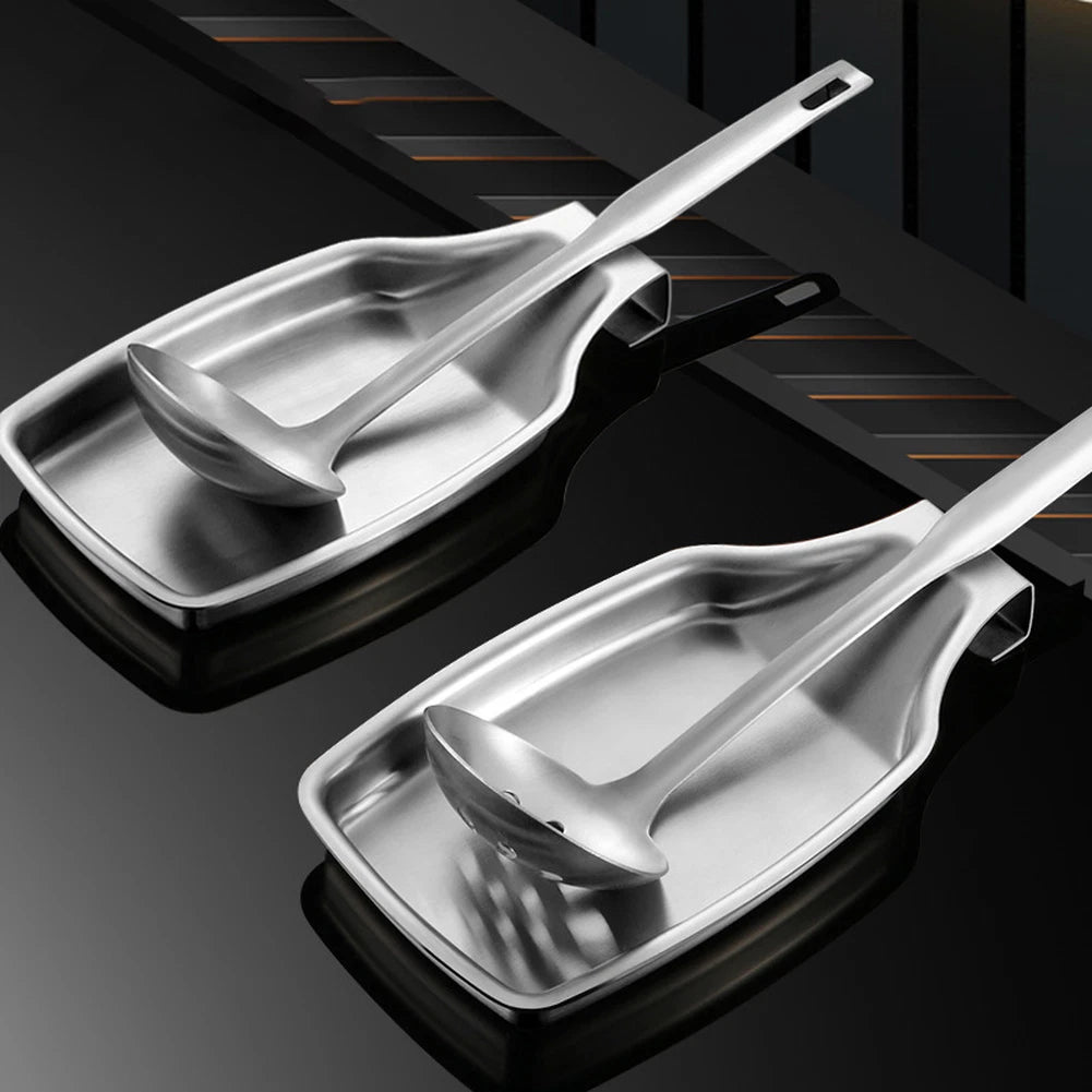 Stainless Steel Spoon Rest for Cooking Tools (20.5 cm x 10 cm)