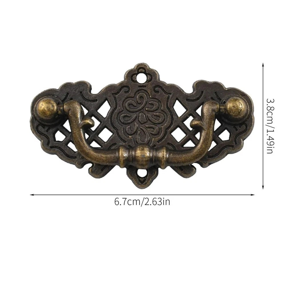 6Pc Antique Bronze Door Handle Pull for Kitchen Cabinet Drawer (N/A)