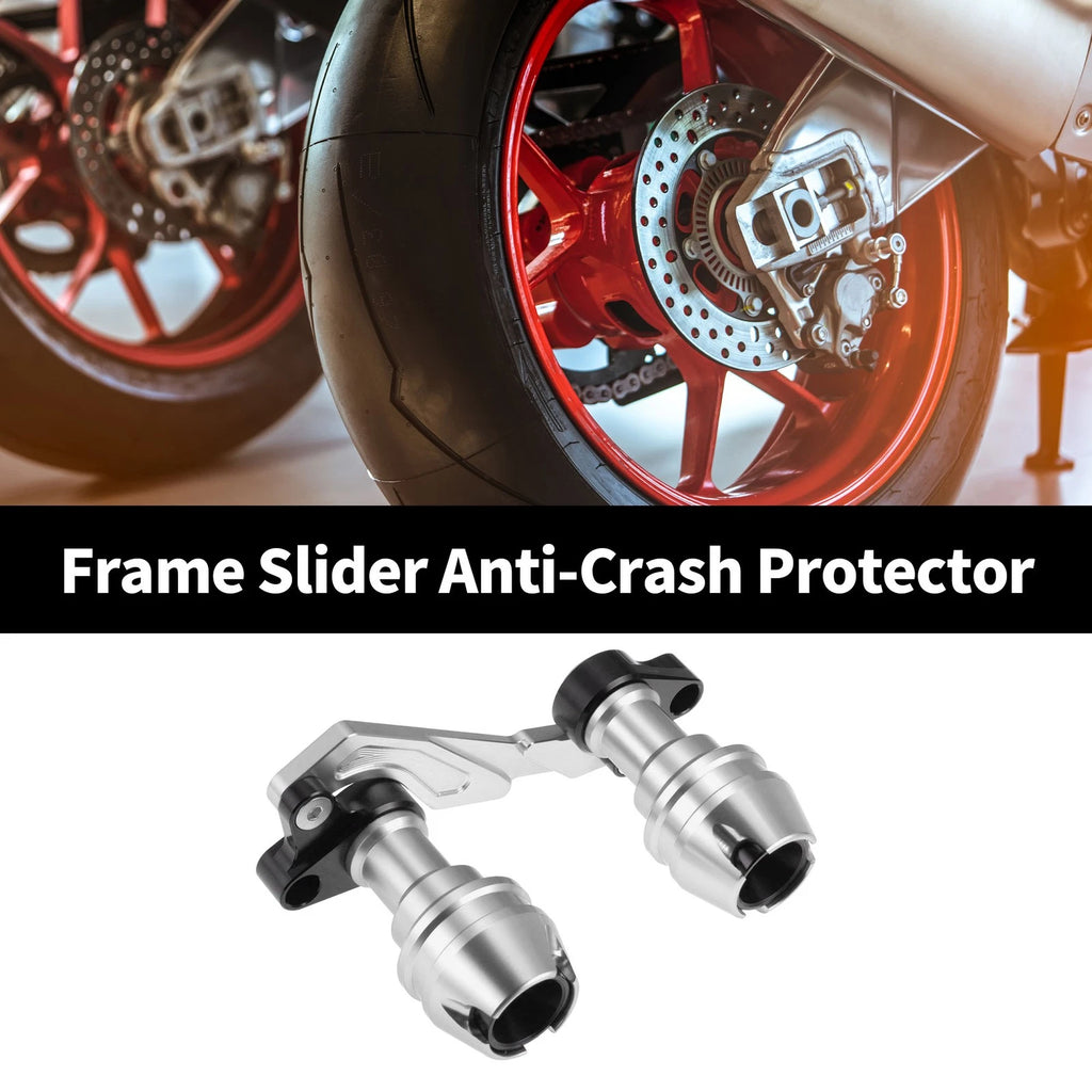Frame Slider Anti-Crash Protector for Motorcycles 175mm Silver Tone