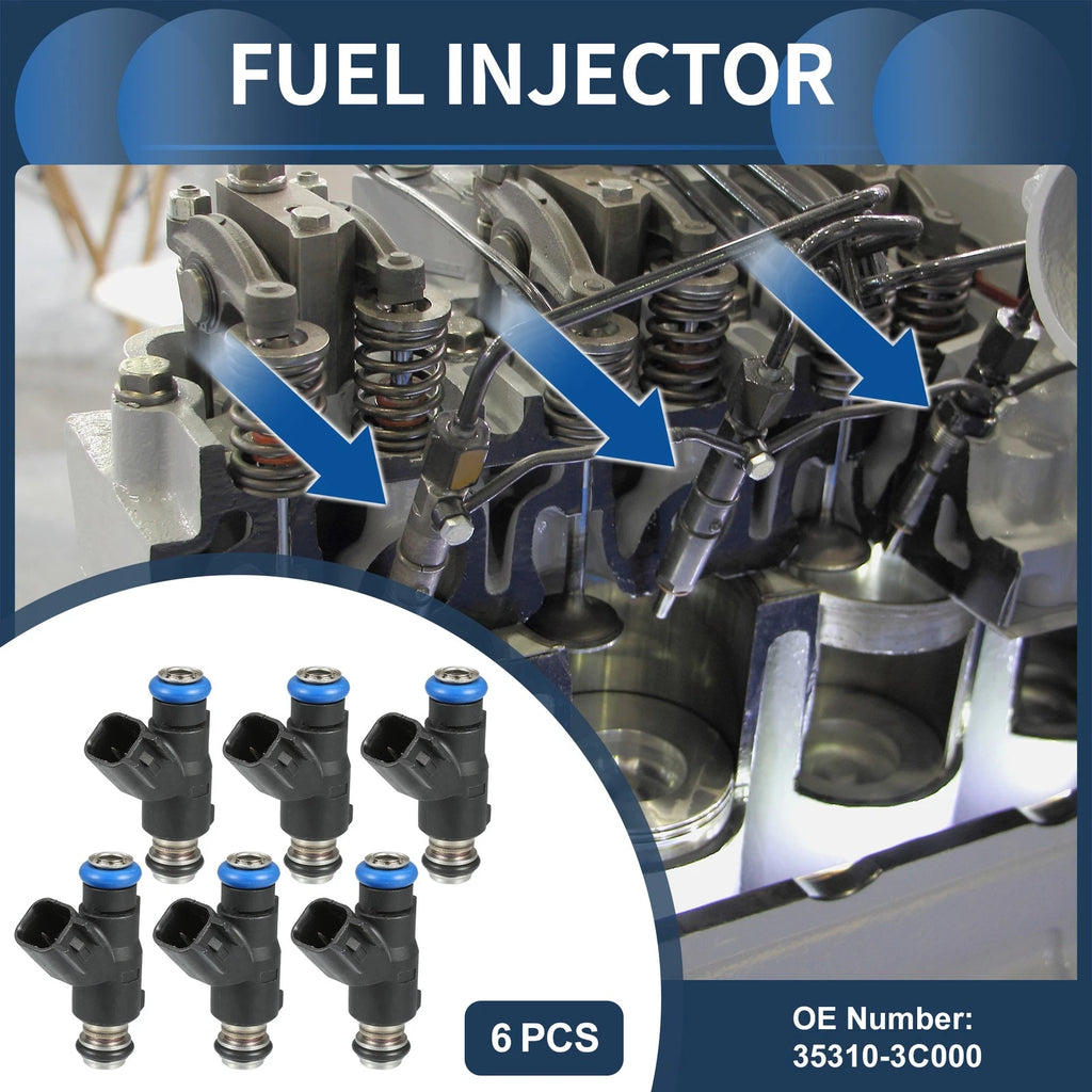Fuel Injector Replacement for Hyundai Santa Fe (2007–2009) 3.3L 6 Pack