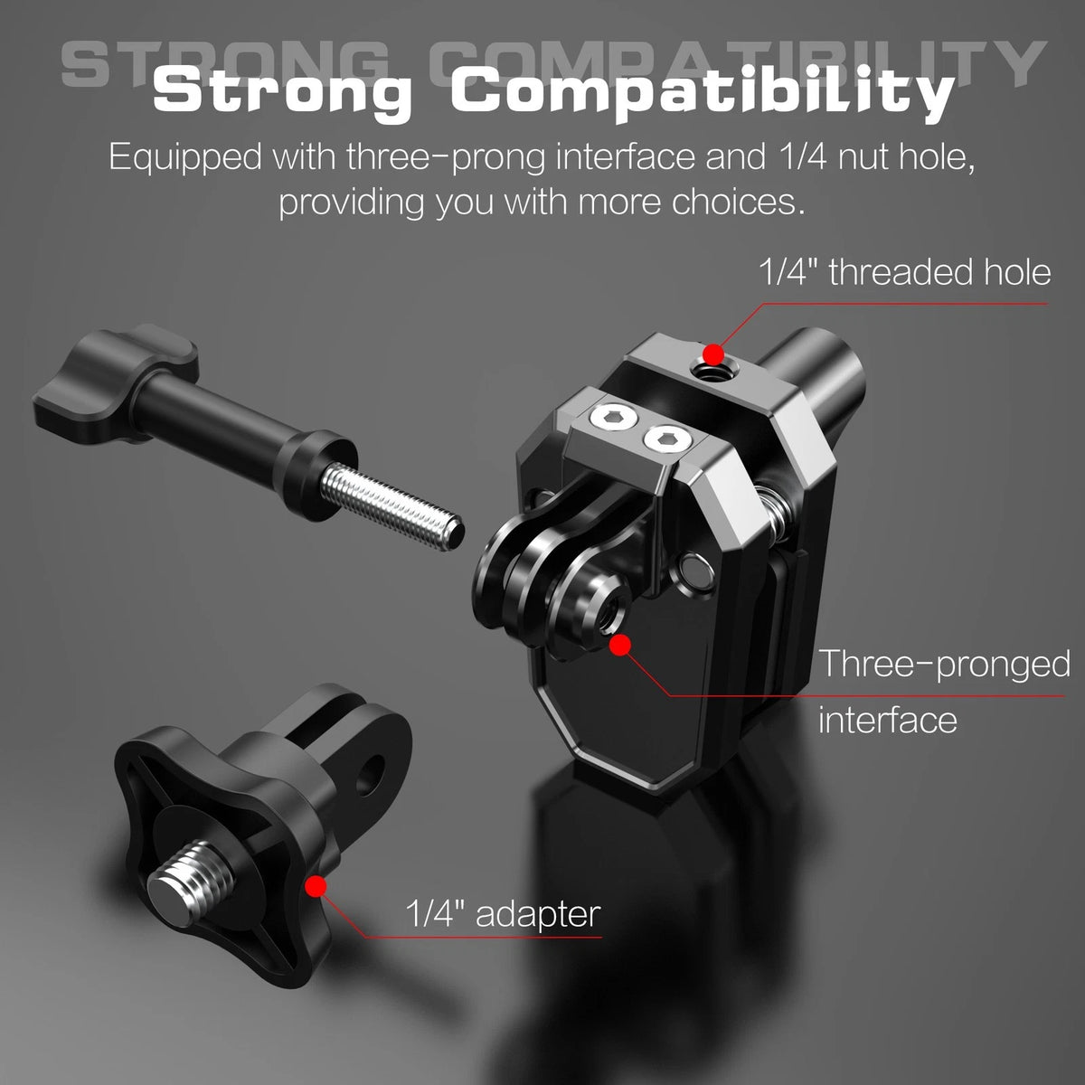 Clamp Mount for DJI Osmo 360 Cameras (Motorcycle)