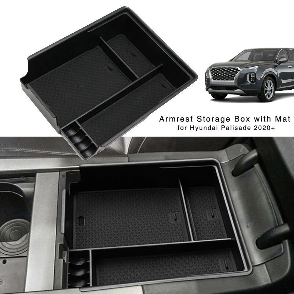 Storage Armrest Wallet for Hyundai Palisade (2019–2023) Matte Black